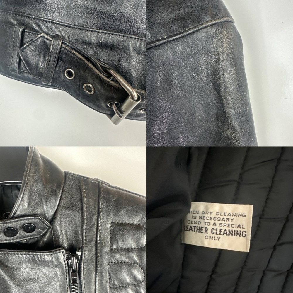 Vintage Hein Gericke x Harley Davidson Leather Motorcycle Jacket Double Zipper - Picture 16 of 16